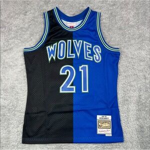 Mitchell & Ness Basketball Jersey Mens Medium Blue Black New Kevin Garnett #21